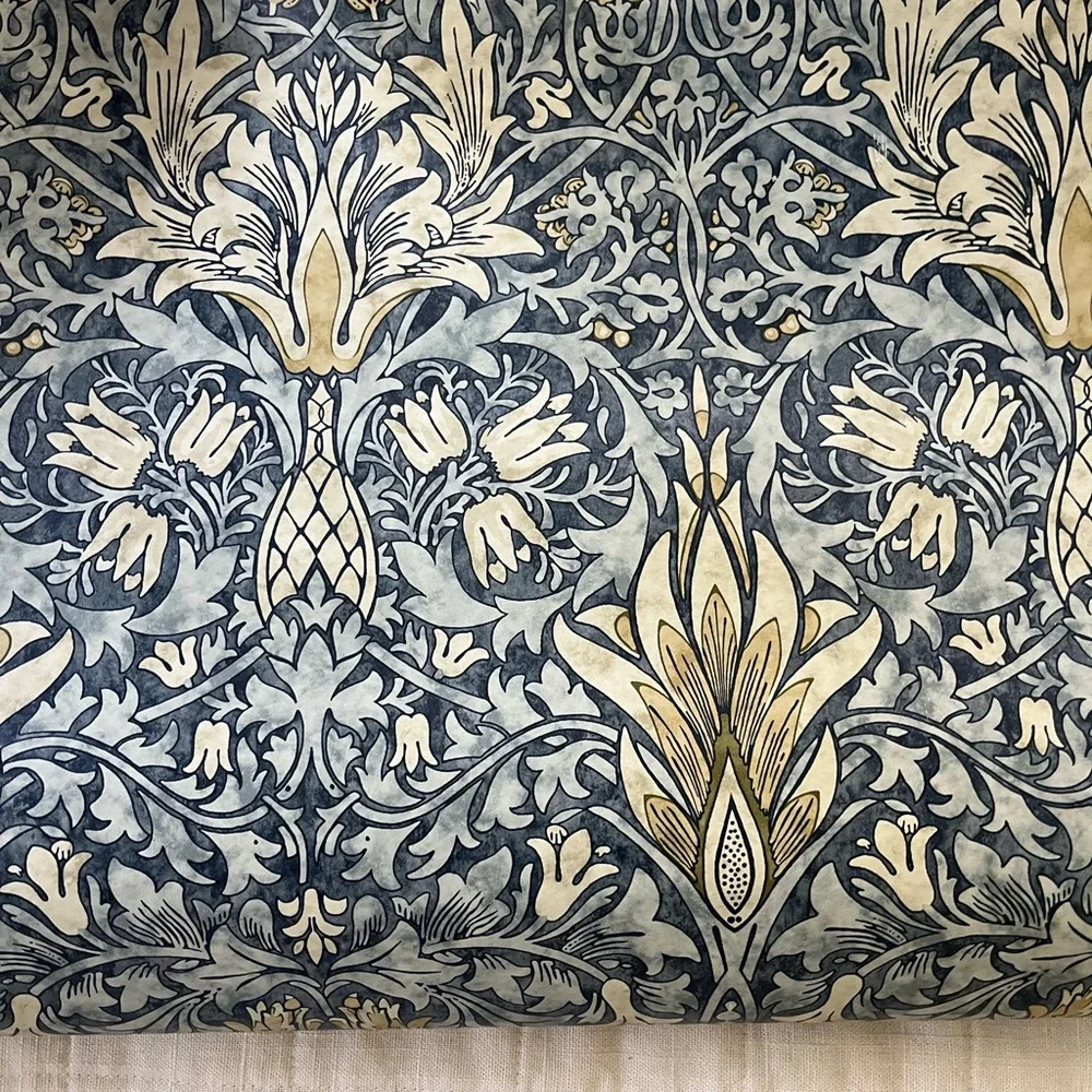 William Morris Co Snakeshead Wallpaper Indigo/Cumin 1 Roll